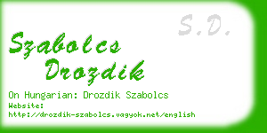 szabolcs drozdik business card